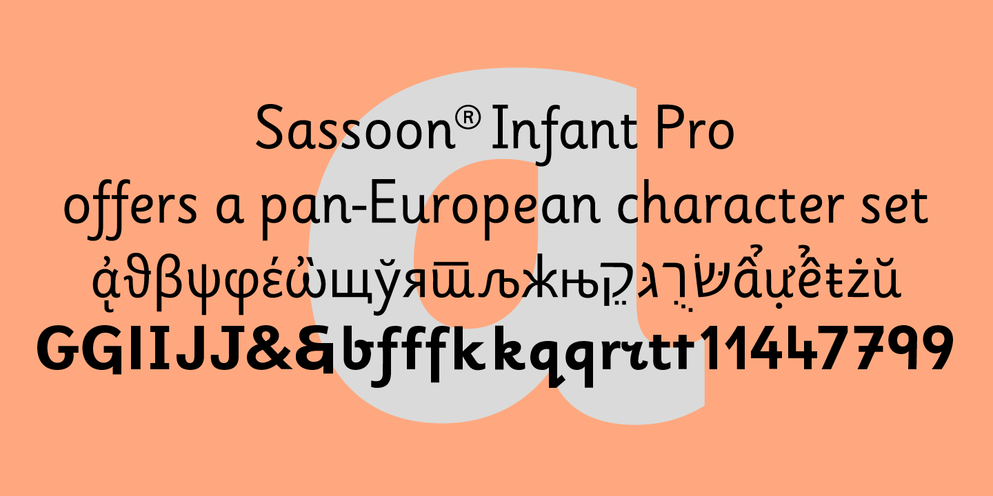 Пример шрифта Sassoon Infant Pro #1